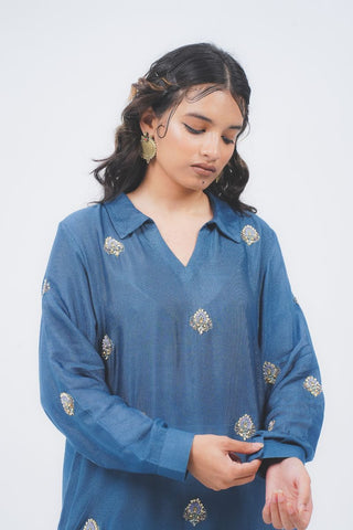 Sapphire Cotton Suit