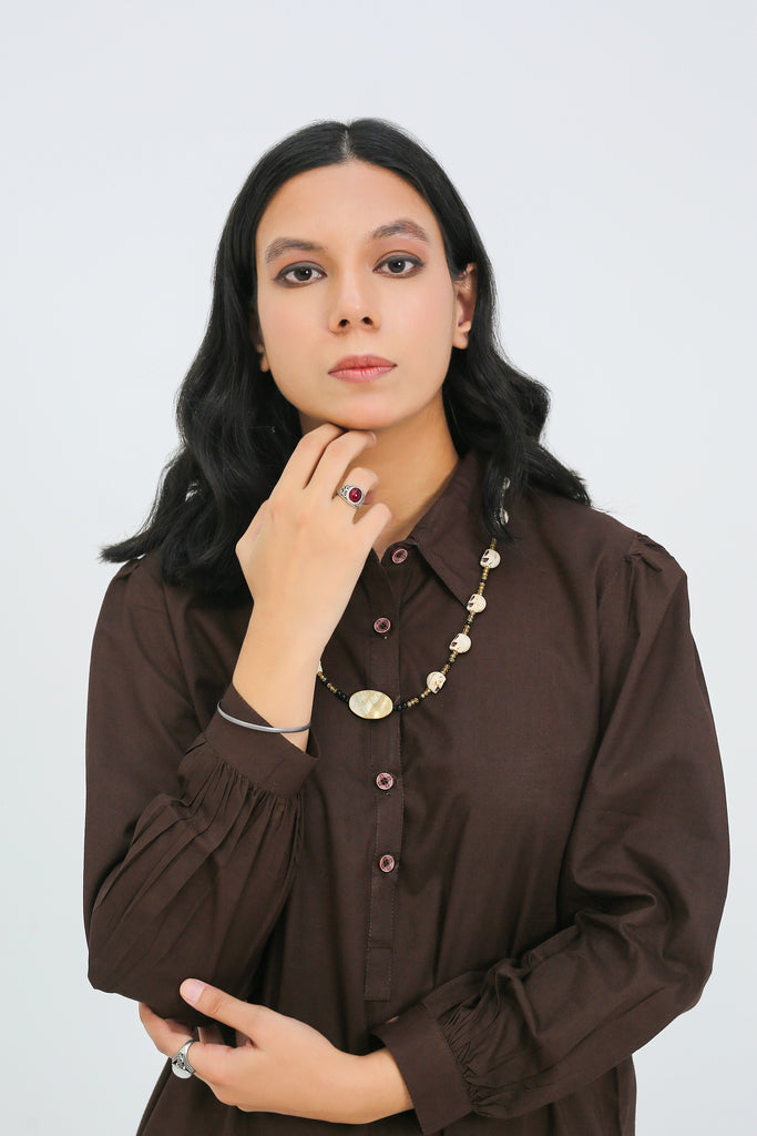 Classic Brown Lawn Suit