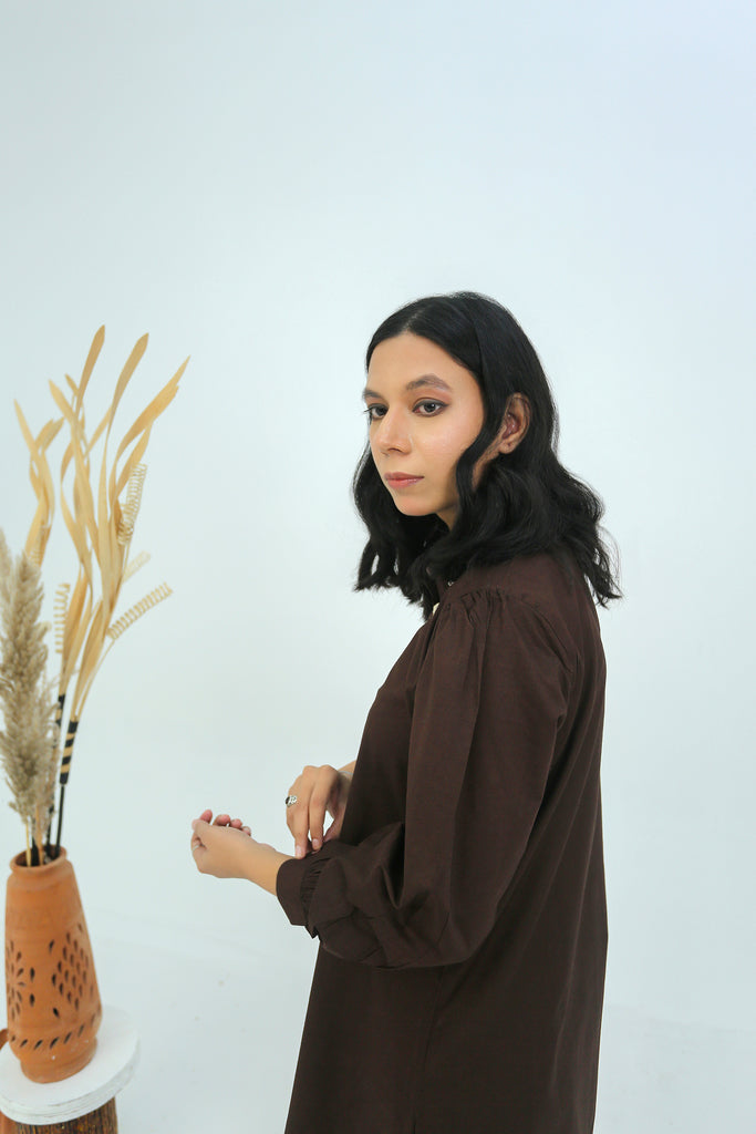 Classic Brown Lawn Suit