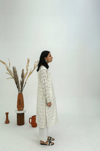 Jacquard Swiss Lawn Shirt