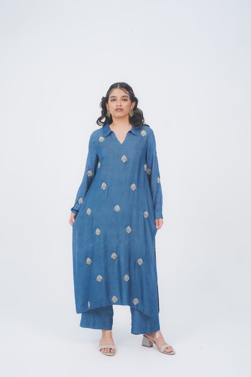 Sapphire Cotton Suit
