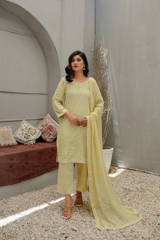Light Pistachio Lawn Suit