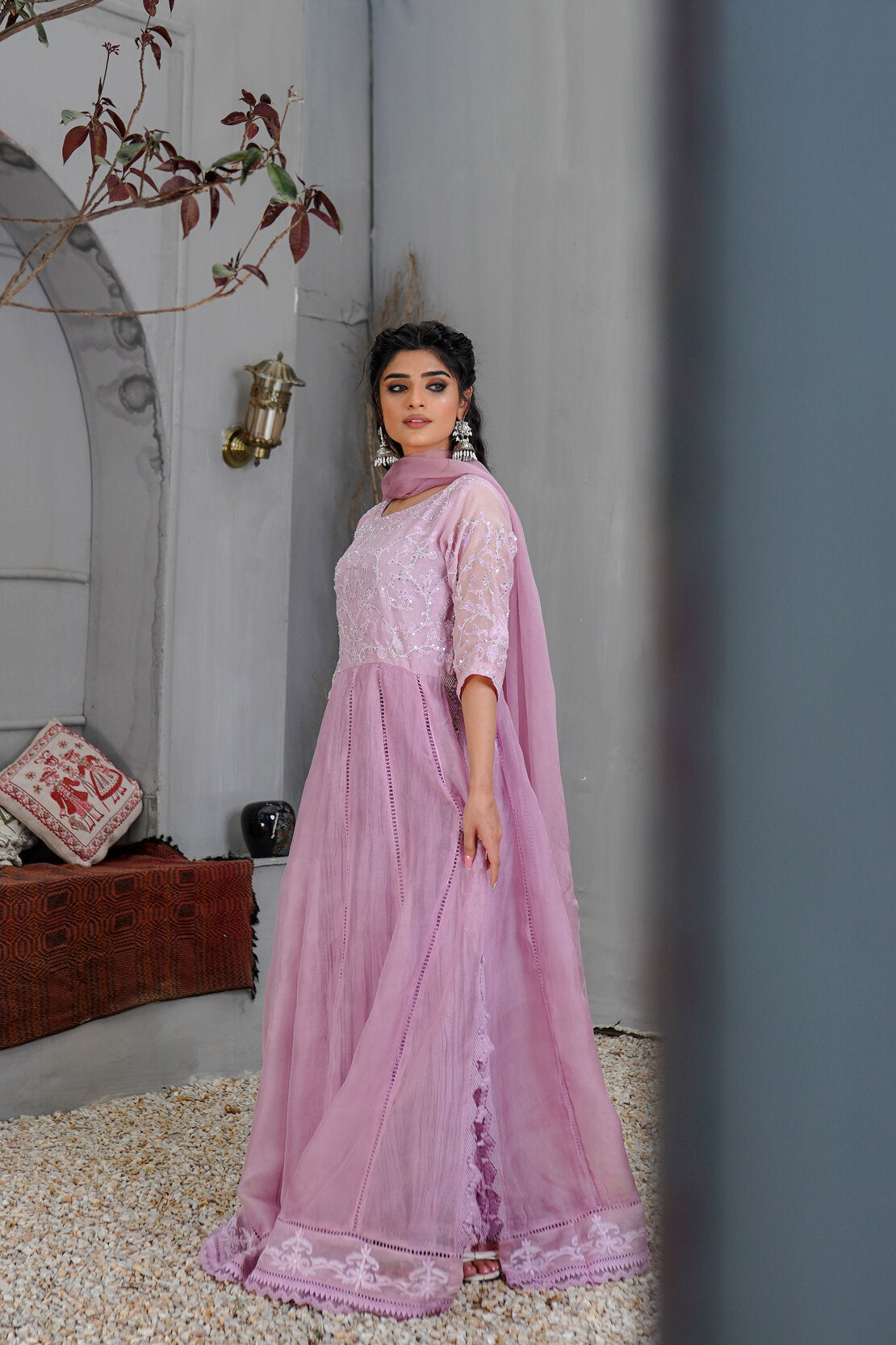 Lilac Pure Organza Frock