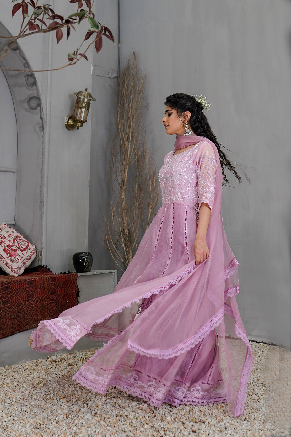 Lilac Pure Organza Frock