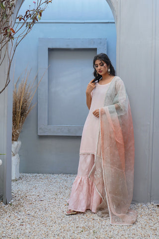 Powder Pink Pure Korean Raw Silk