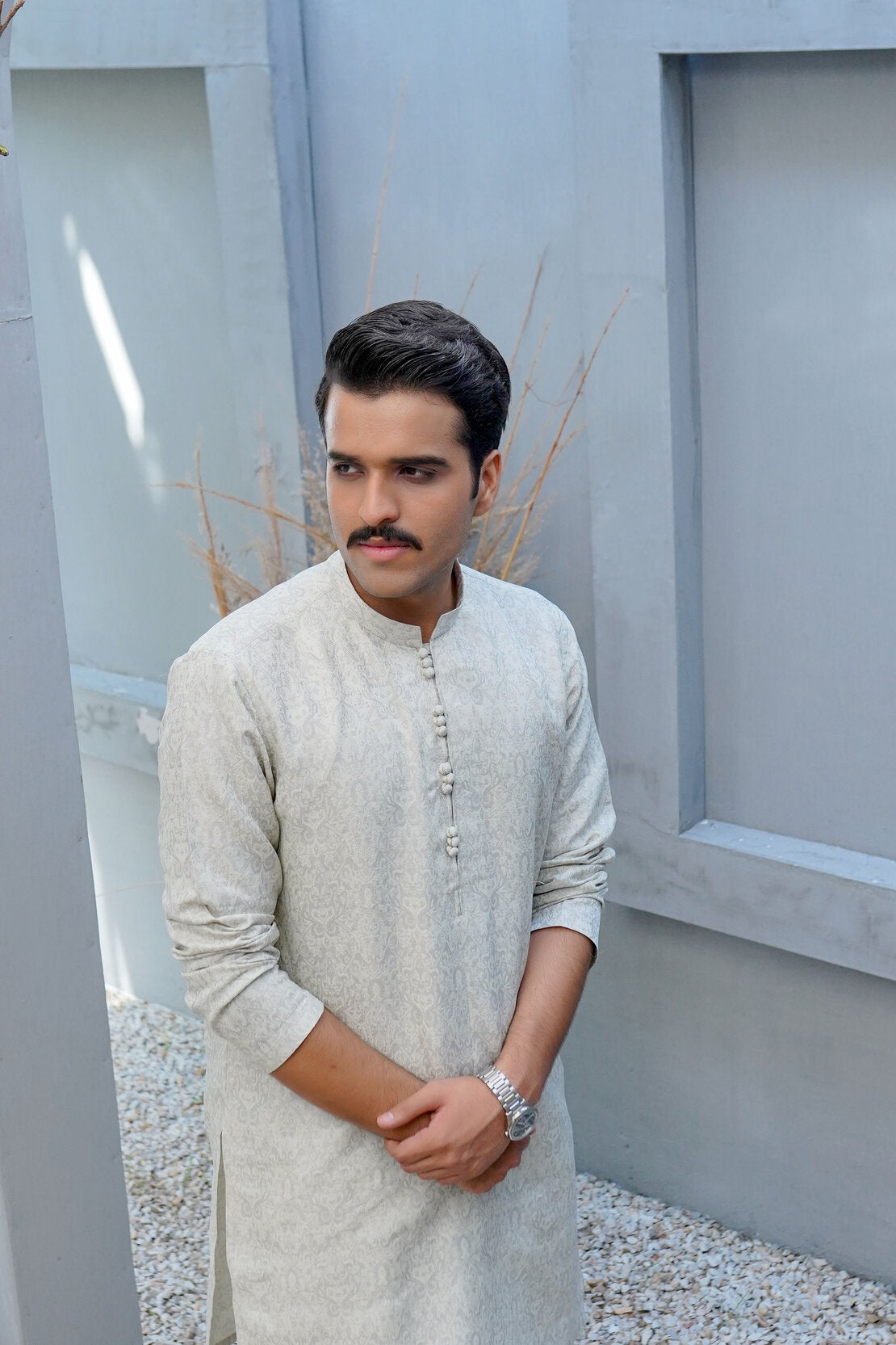 Printed Jamawar Cotton Kurta