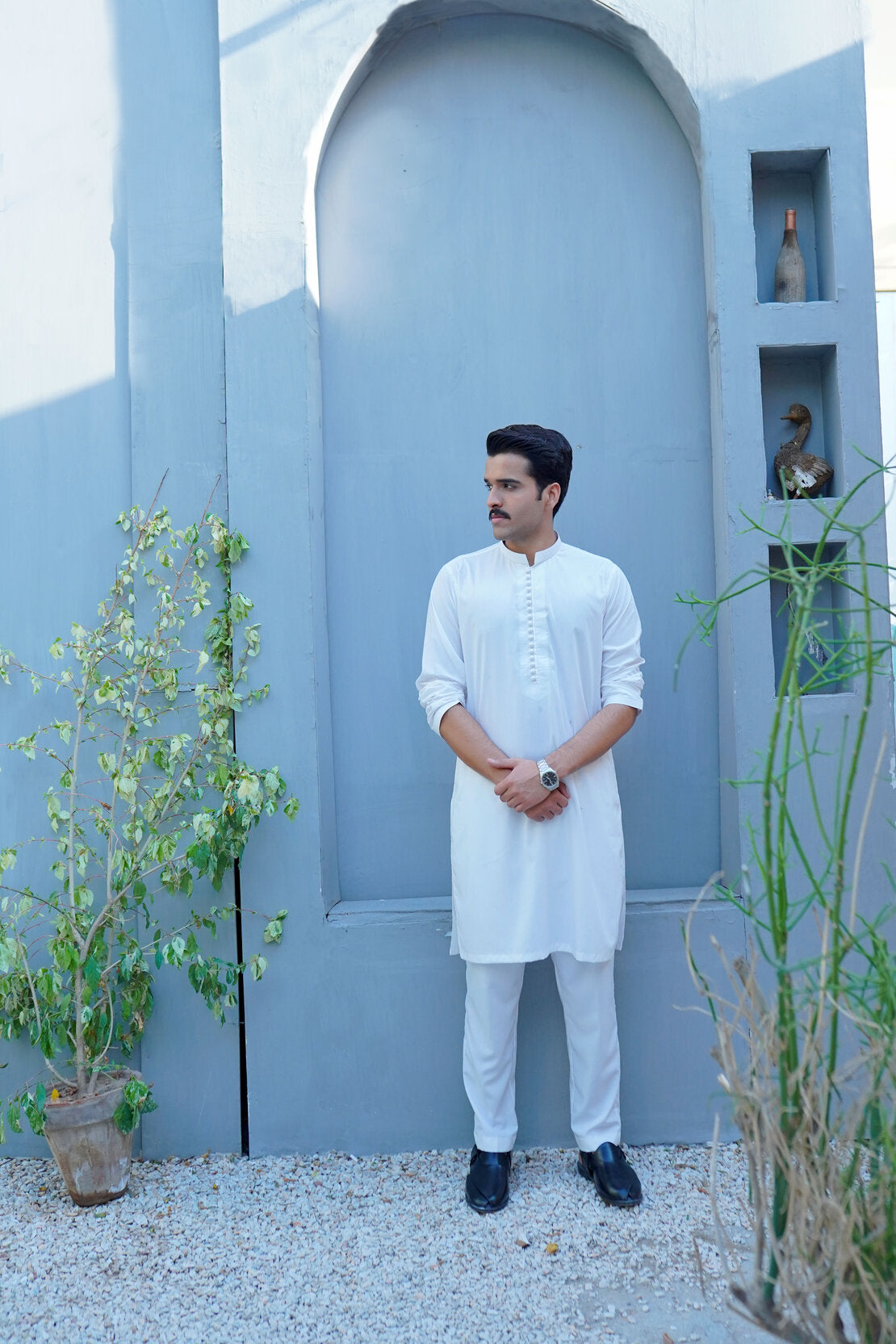 White Wash Cotton Kurta