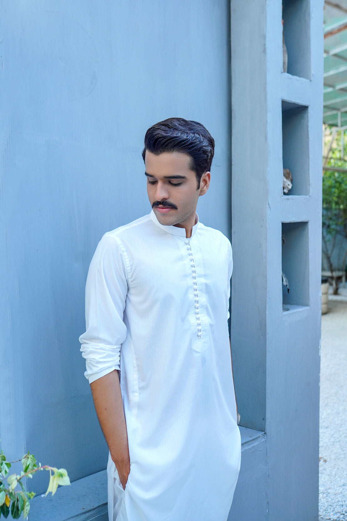 White Wash Cotton Kurta