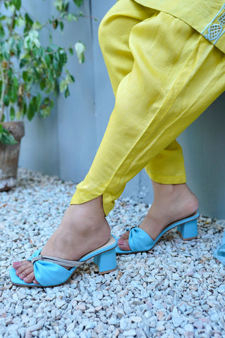 Lime Sky Pure Korean Raw Silk