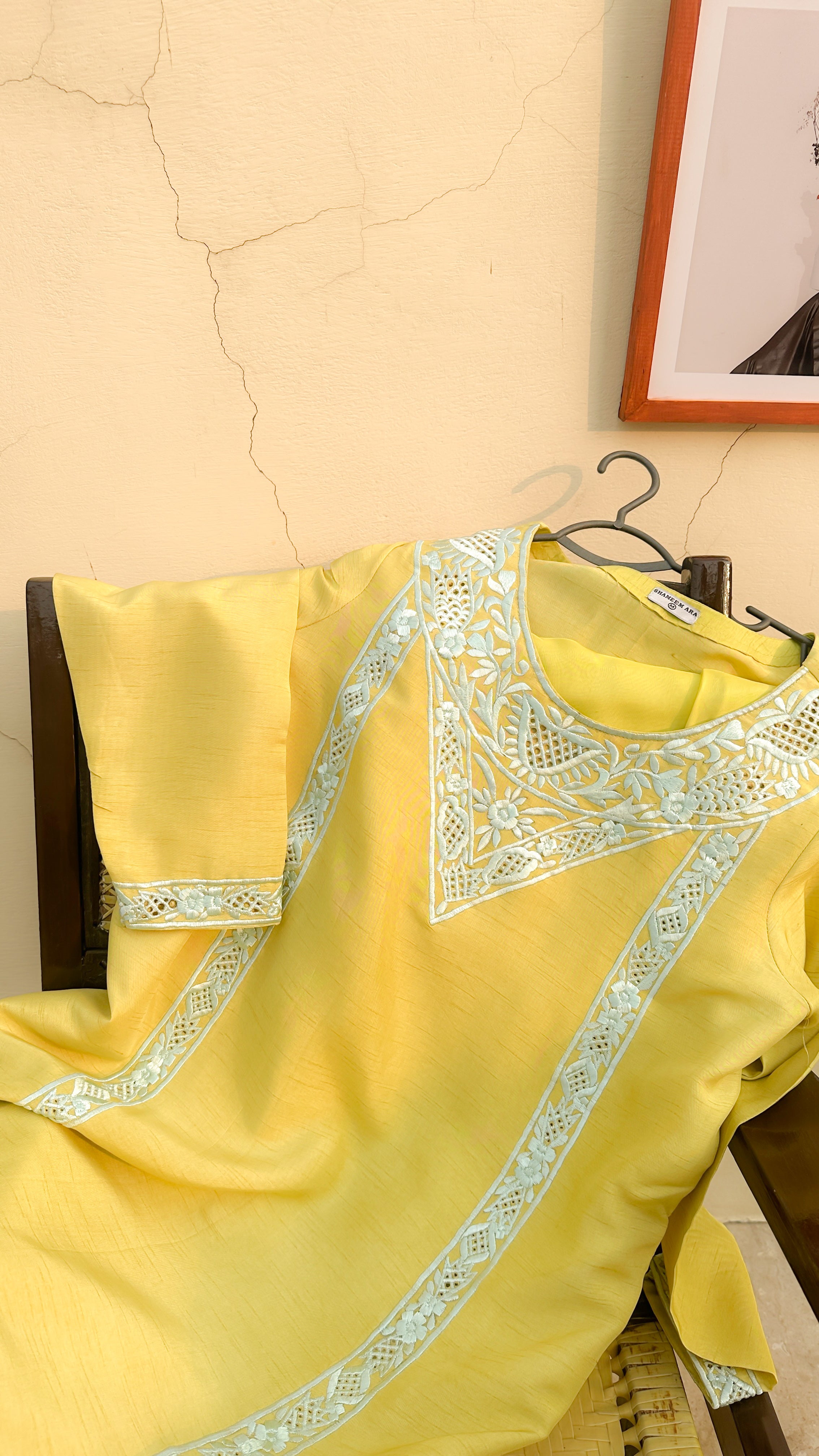 Lime Sky Pure Korean Raw Silk