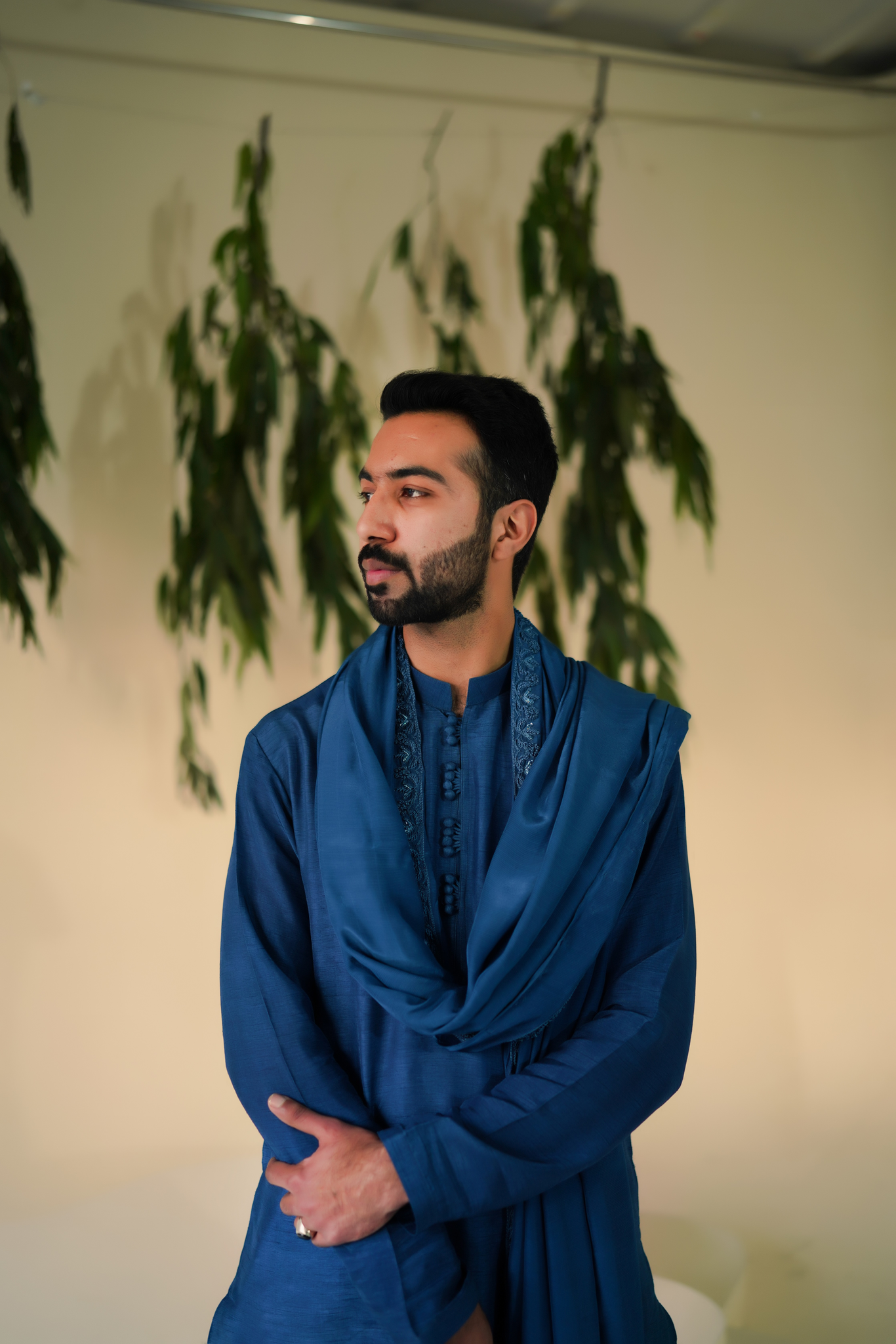 Indigo Charm Silk Kurta