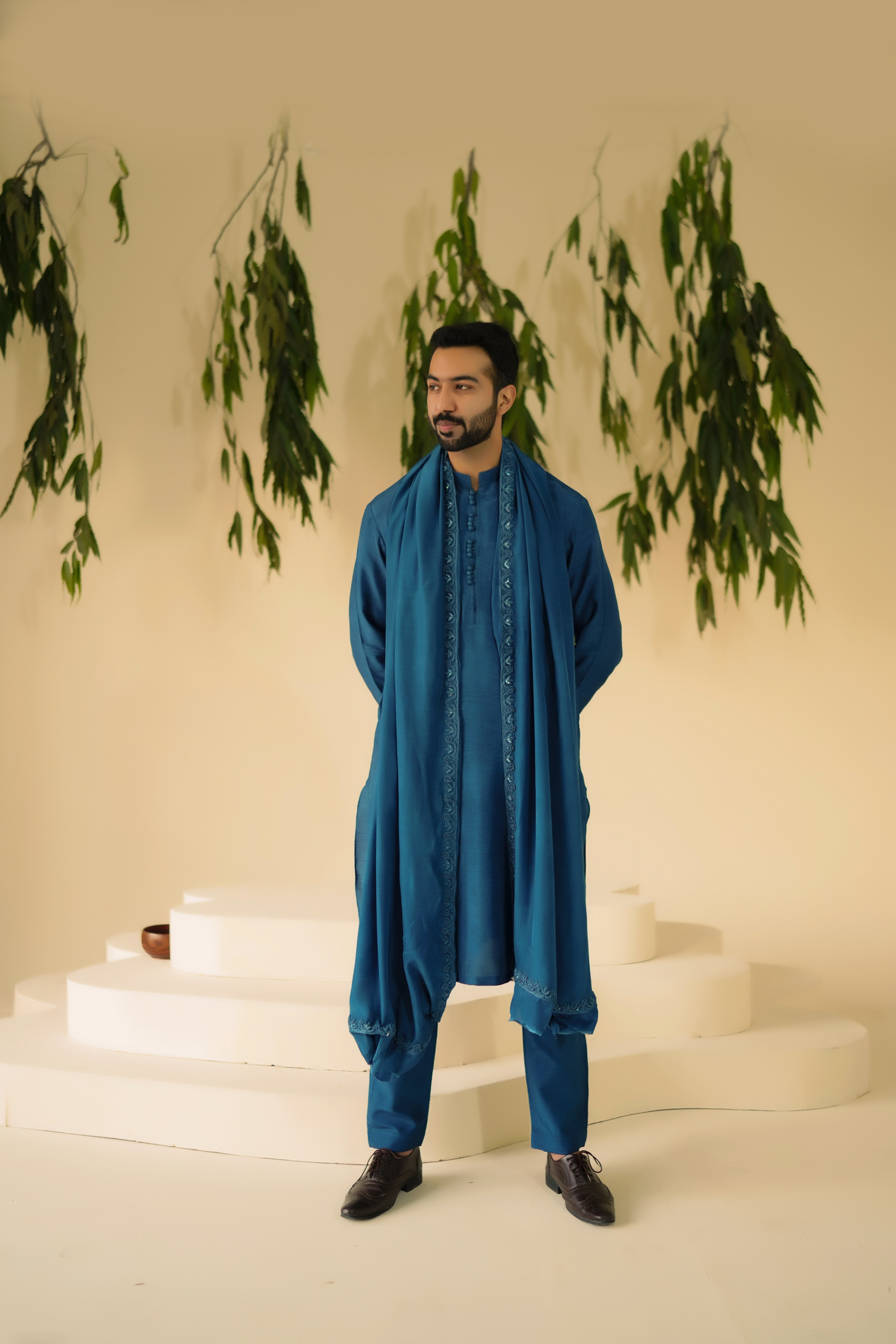Indigo Charm Silk Kurta