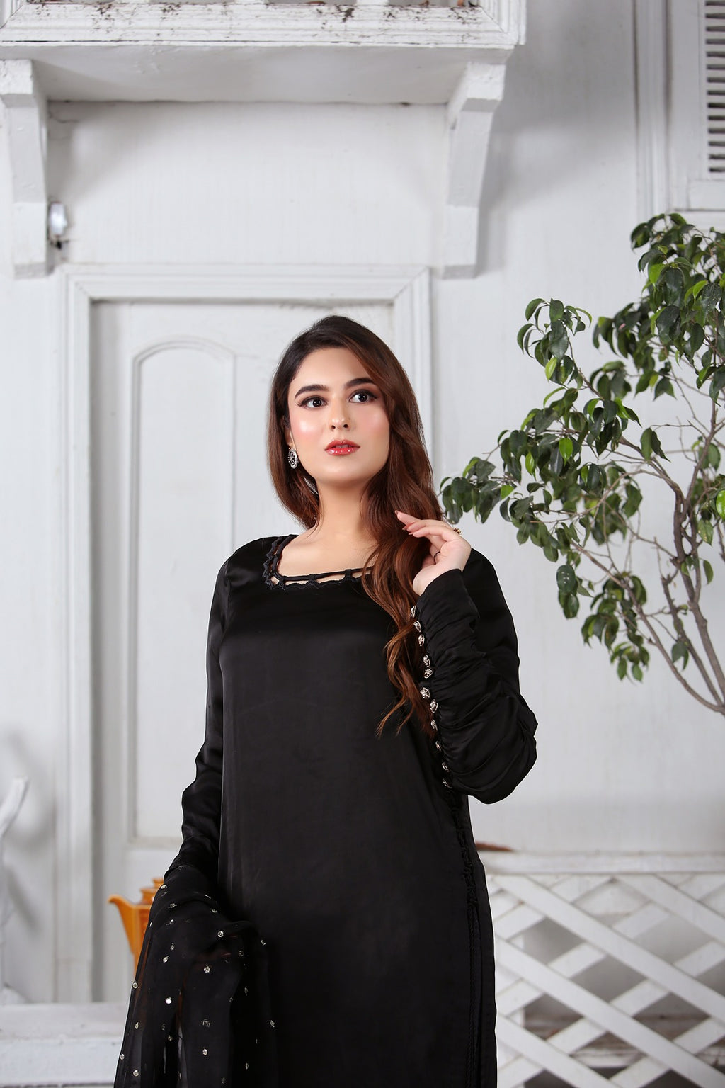 Black Pure Korean Raw Silk