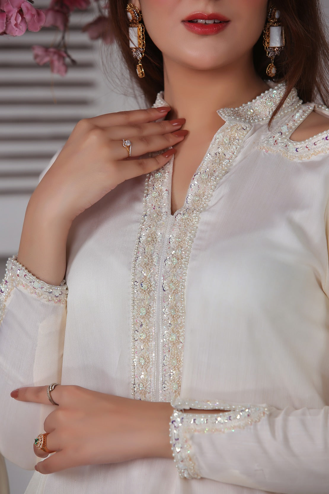 Ivory Coloured Luxurious Viscose