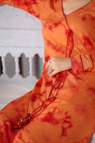 Anrakha Style Tie-Dye Frock